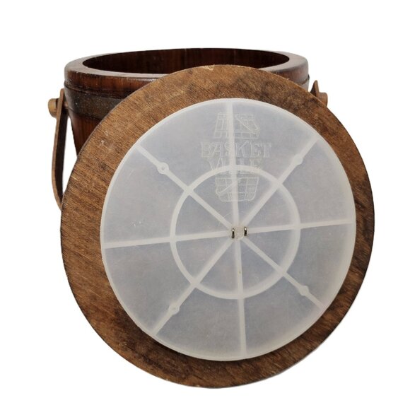 Vintage Basketville Putney Vermont Wood Barrel Cookie Bucket - Picture 5 of 9